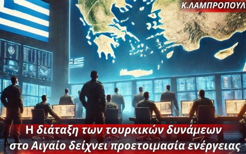 Κωνσταντίνος Λαμπρόπουλος: «Η διάταξη των τουρκικών δυνάμεων στο Αιγαίο δείχνει προετοιμασία επιθετικής ενέργειας κατά της Ελλάδας» (Video)