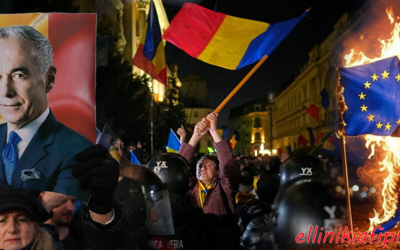 Πολιτικό χάος ξανά στη Ρουμανία – Χιλιάδες στους δρόμους: Απαγορεύτηκε η υποψηφιότητα του «ακροδεξιού» Κ.Γκεοργκέσκου, λίγους μήνες μετά την ακύρωση της νίκης του στις εκλογές. Η Δημοκρατία στην Ευρώπη είναι νεκρή…