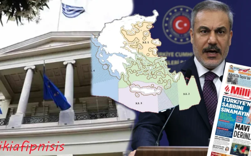 Η Ελλάδα ανακοίνωσε, όπως ήταν υποχρεωμένη, Θαλάσσιο Χωροταξικό Σχεδιασμό. Ακολούθησε προκλητικό παραλήρημα από το τουρκικό ΥΠΕΞ, ενώ Τουρκικά ΜΜΕ δημοσίευσαν χάρτη με το μισό…Αιγαίο να ανήκει στην Τουρκία. Ωστόσο φαίνεται να υπήρξε συνεννόηση…