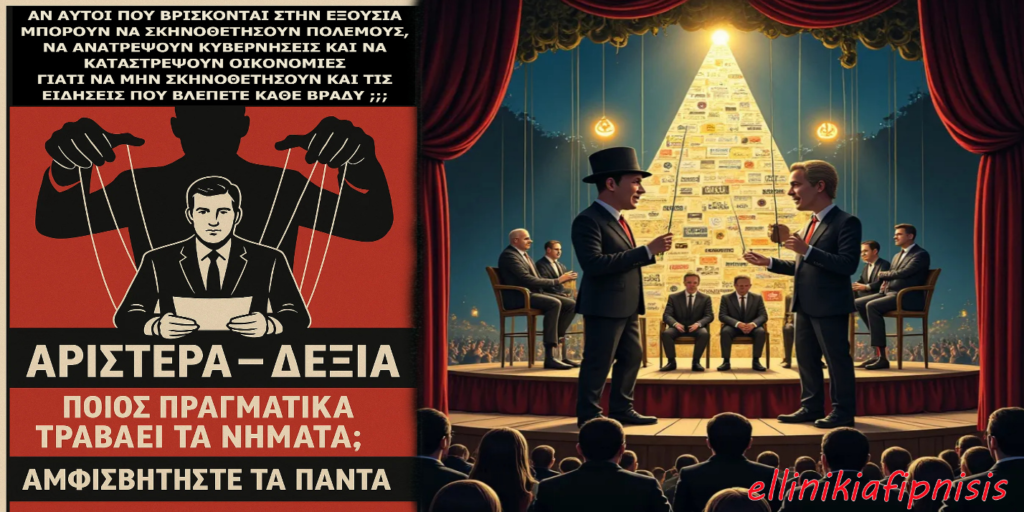 Η ψευδαίσθηση της επιλογής: Πώς η εξουσία κρύβεται πίσω από το θέατρο Αριστεράς - Δεξιάς...