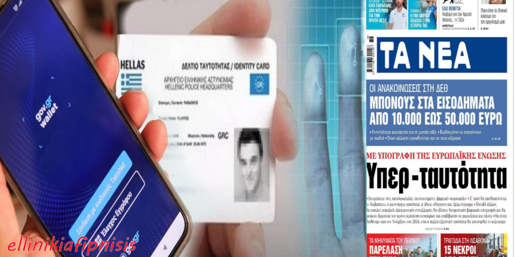 Μόλις παγιωθεί η Ηλεκτρονική Ταυτότητα και ο Προσωπικός Αριθμός, θα ακολουθήσει μία άλλη Ψηφιακή Ταυτότητα με Βιομετρική Πιστοποίηση σε κάθε επίπεδο. Ήδη διαβάζουμε ότι μέσα στο 2026 έρχεται μια Υπερ-ταυτότητα με υπογραφή της Ευρωπαϊκής Ένωσης...