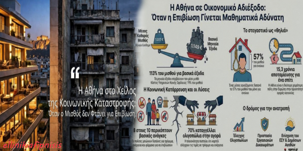 Η Αθήνα στο χείλος της κοινωνικής καταστροφής: Όταν ο μισθός δεν φτάνει για επιβίωση…