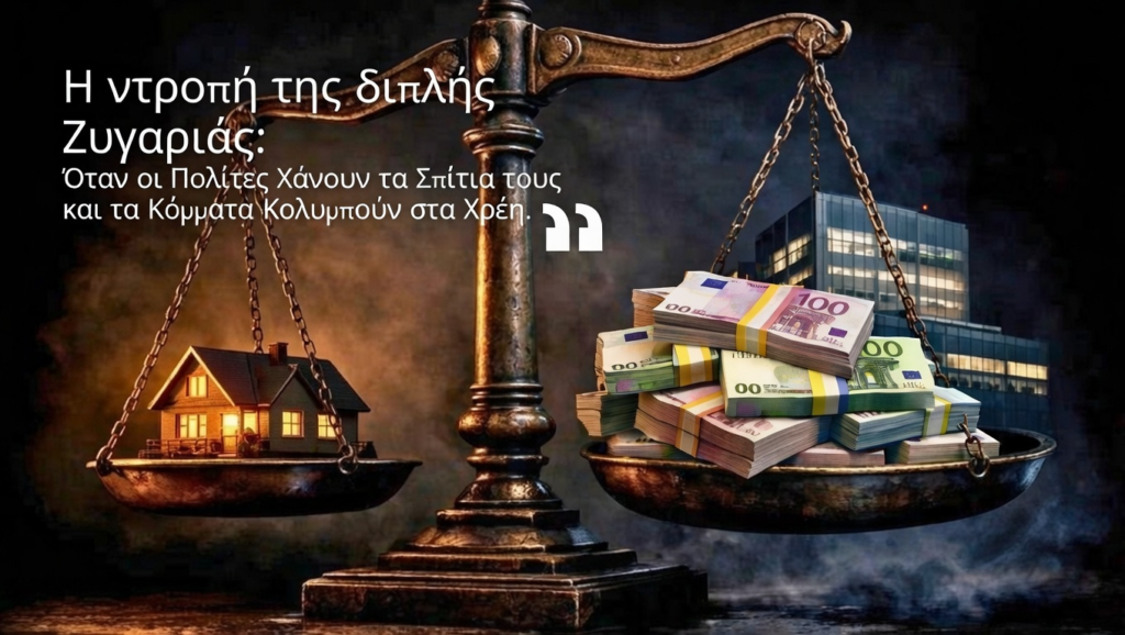 Η ντροπή της διπλής ζυγαριάς: Όταν οι πολίτες χάνουν τα σπίτια τους και τα κόμματα κολυμπούν στα χρέη…