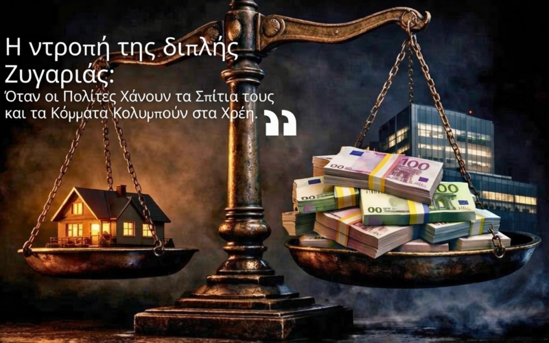 Η ντροπή της διπλής ζυγαριάς: Όταν οι πολίτες χάνουν τα σπίτια τους και τα κόμματα κολυμπούν στα χρέη…