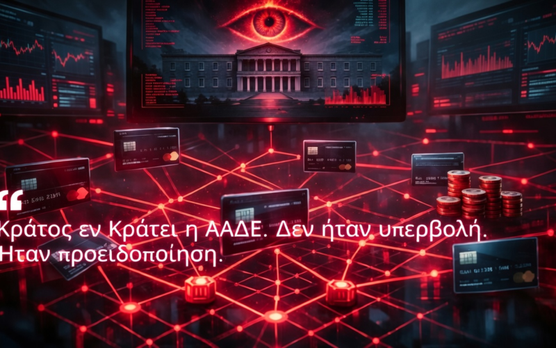 Κράτος εν Κράτει η ΑΑΔΕ. Είναι μηχανισμός παρακολούθησης, πίεσης και οικονομικής ασφυξίας…