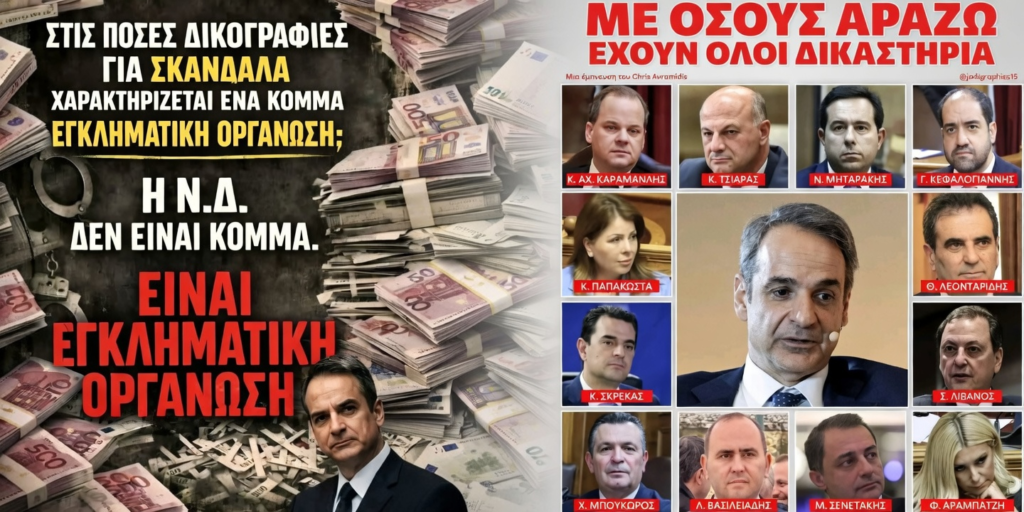Εγκληματική οργάνωση υπό την σκέπη του συστήματος διακυβέρνησης - Οι δομές της διαφθοράς που καταστρέφουν την Ελλάδα…
