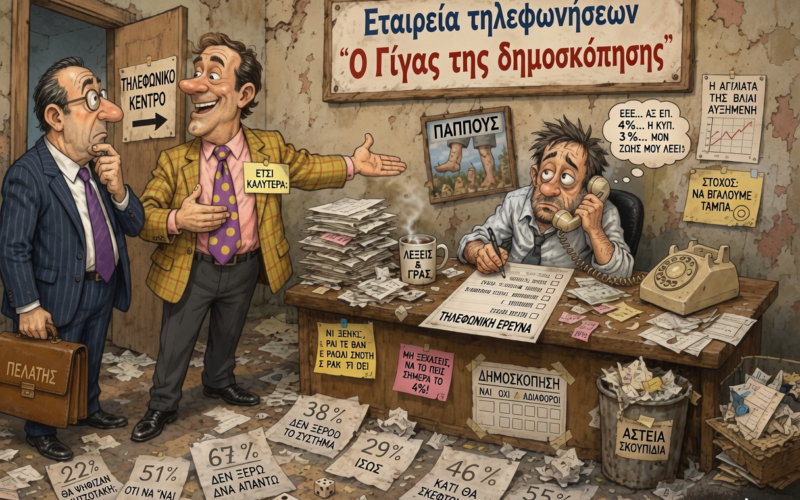 Δημοσκοπήσεις χωρίς διαφάνεια: Όταν η μέτρηση της κοινής γνώμης κινδυνεύει να γίνει κατασκευή κοινής γνώμης…