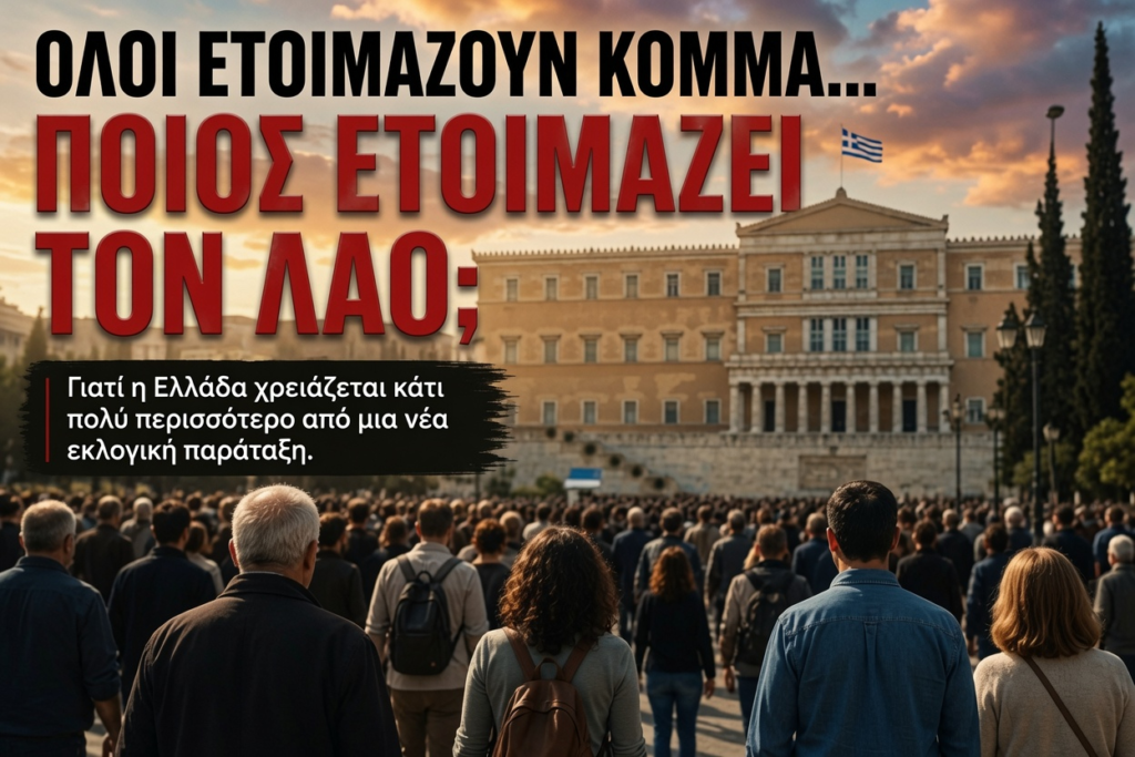 Πλήθος ανθρώπων μπροστά από το ελληνικό Κοινοβούλιο, με ερωτήματα σχετικά με την ανάγκη πολιτικών αλλαγών. Νέα κόμματα...παλιό αδιέξοδο. Γιατί η Ελλάδα χρειάζεται κάτι βαθύτερο από μια ακόμη εκλογική επιλογή...