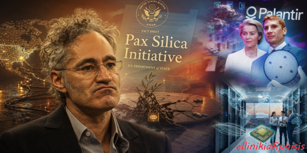 Η Pax Silica, την οποία υπέγραψε πριν λίγες ημέρες και η Ελλάδα, αποκαλύπτει ένα βάναυσο σχέδιο παγκόσμιας κυριαρχίας. Οι ΗΠΑ δεν μοιράζονται ευημερία αλλά αλυσίδες...