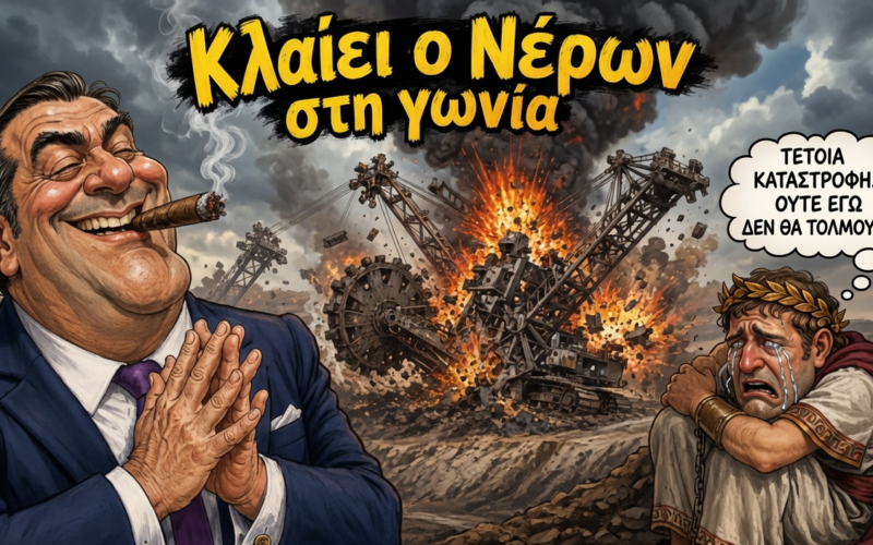 Η χώρα που ανατινάζει τους εκσκαφείς της, σαν στρατός κατοχής που καταστρέφει τις υποδομές πριν φύγει…