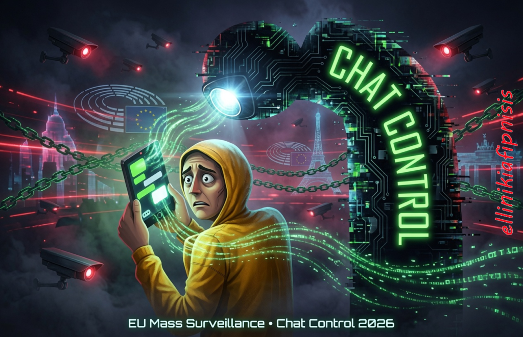Chat Control 1.0: Οι ιδιωτικές συνομιλίες μας στο έλεος της Ευρω – Στάζι!