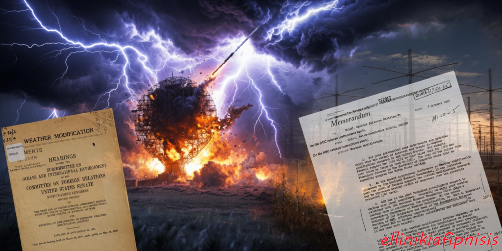 Η Γεωμηχανική της CIA επιβεβαιώνεται σε επίσημα δημοσιευμένα έγγραφα που αποδεικνύουν ότι χειραγωγεί τον καιρό εδώ και δεκαετίες. Ποιος είναι «ψεκασμένος» τώρα...;