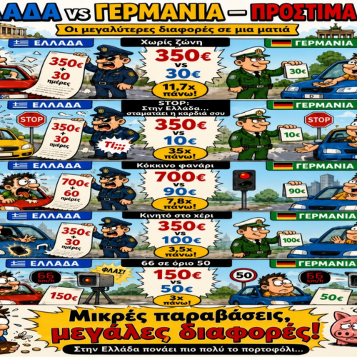 Ελλάδα – Γερμανία: Όταν ο ΚΟΚ μετατρέπεται σε φορολογικό τιμωρό. Γιατί ένας Έλληνας οδηγός μπορεί να πληρώσει πολλαπλάσια για την ίδια παράβαση από έναν Γερμανό…
