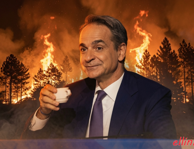 Ενώ η Ελλάδα φλέγεται, ο Κ.Μητσοτάκης κάνει προεκλογικό απολογισμό προσπερνώντας τις καταστροφές από τις πυρκαγιές, για τις οποίες όπως έγραψε «ευθύνεται η φύση και η ένταση των καιρικών φαινομένων που υπερβαίνουν τον σχεδιασμό της κυβέρνησης» – Ξανά ψηφίστε τον…