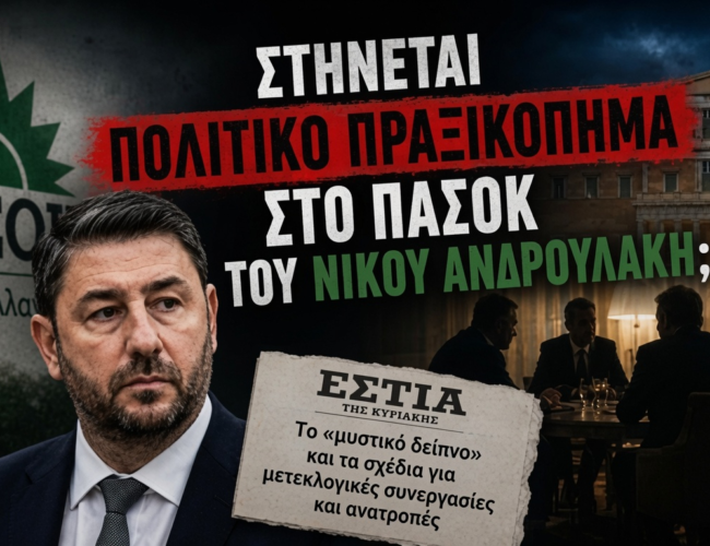 Στήνεται «πολιτικό πραξικόπημα» στο ΠΑΣΟΚ του Νίκου Ανδρουλάκη; Στόχος η αλλαγή ηγεσίας για μετεκλογική συνεργασία με τη ΝΔ του Μητσοτάκη…