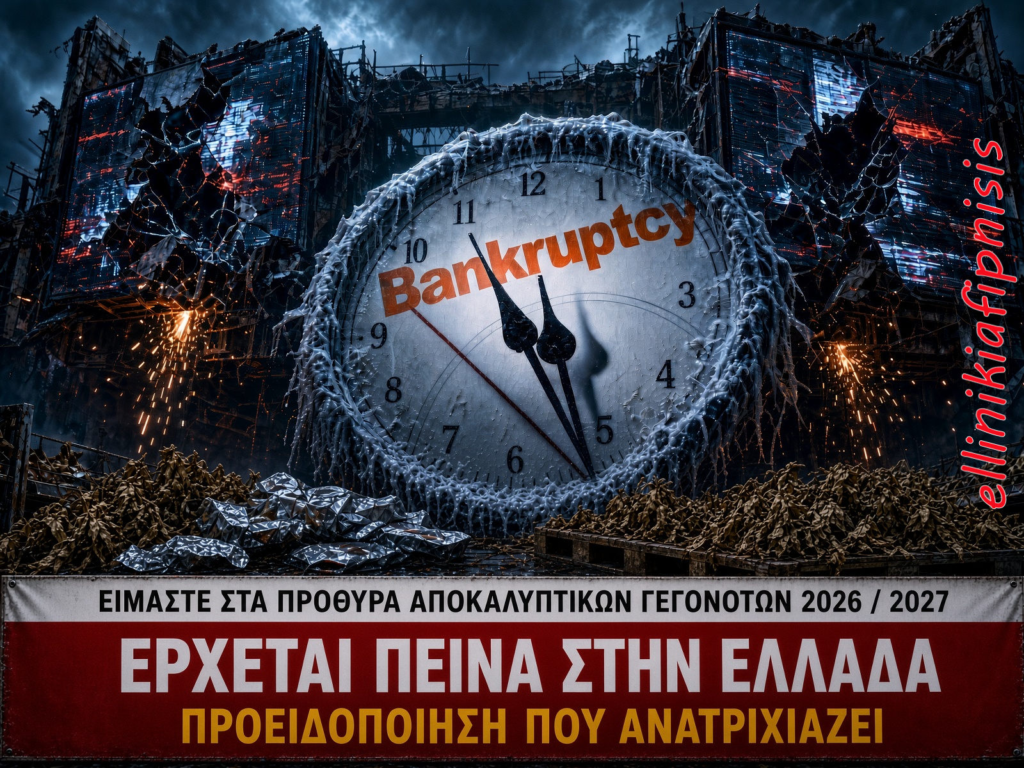 Δείκτης χρέους με την ένδειξη 'Bankruptcy' και προειδοποίηση για επερχόμενη πείνα στην Ελλάδα. Είμαστε στα πρόθυρα αποκαλυπτικών γεγονότων - Η σχεδιασμένη παγκόσμια πτώχευση προ των πυλών…