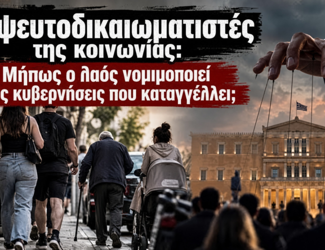 Οι ψευτοδικαιωματιστές της κοινωνίας: Μήπως ο λαός νομιμοποιεί τις κυβερνήσεις που καταγγέλλει;