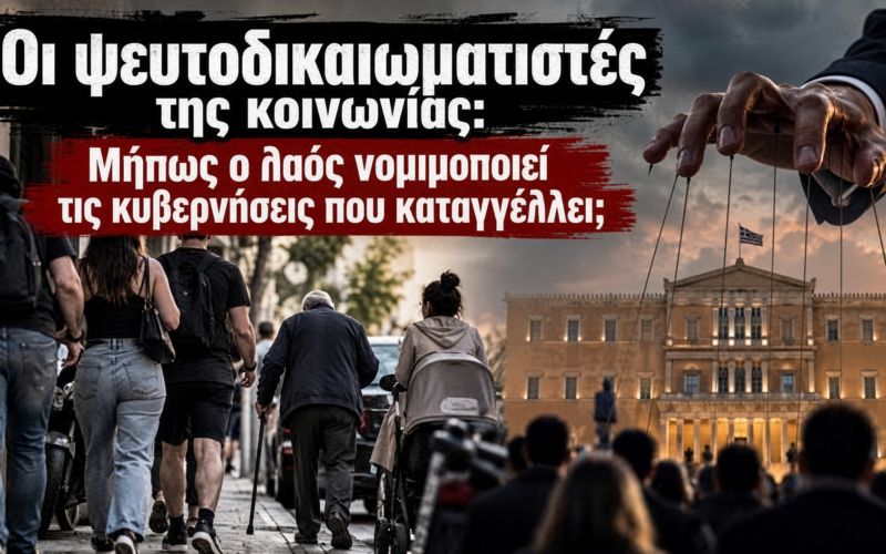 Οι ψευτοδικαιωματιστές της κοινωνίας: Μήπως ο λαός νομιμοποιεί τις κυβερνήσεις που καταγγέλλει;