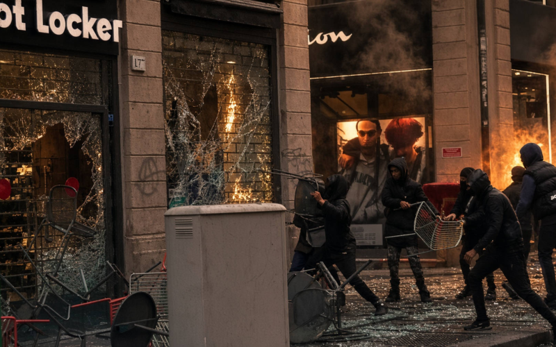 Χάος και στην Ιταλία: Πλιάτσικο από αλλοδαπούς στο Μιλάνο – Κουκουλοφόροι έσπασαν βιτρίνες και λεηλάτησαν καταστήματα…